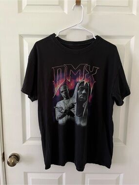 DMX Black Graphic Short Sleeve Tee with Bold Front Print